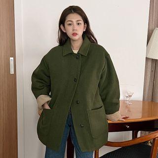Collared Buttoned Short Coat