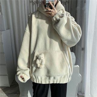 Bear Plush Fleece Hoodie