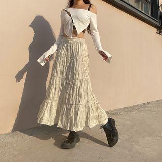 Ruched Maxi A-line Dress