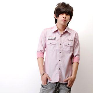 3/4-sleeve Striped Shirt