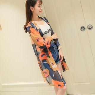 Chiffon Open Front Light Jacket
