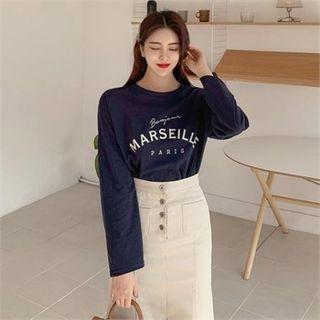 Crew-neck Letter T-shirt