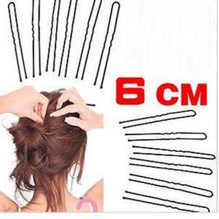 Alloy Hair Pin 20 Pieces - Black - One Size