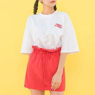 Paperbag-waist Mini Skirt