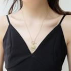 925 Sterling Silver Coin Layered Necklace