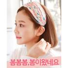 Floral Pleated Wide Fabric Hair Band