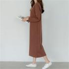 Brushed Fleece Lined Slit-back Dress