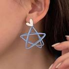 Star Drop Earring 1 Pair - Blue - One Size