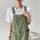 Drawstring-trim Overall Pants