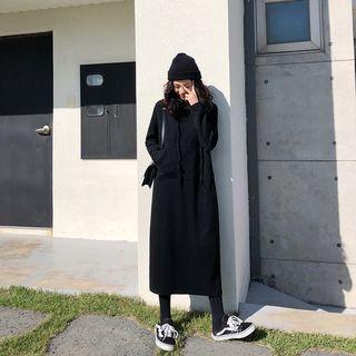 Pocket Front Hooded T-shirt Dress