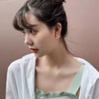 Faux Pearl Swing Earring 1 Pair - As Shown In Figure - One Size