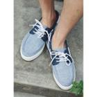 Linen Blend Two-tone Sneakers
