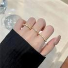 Set Of 3: Faux Pearl / Alloy Ring (various Designs) Set Of 3 - Ring - Gold - One Size