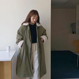 Fleece-detail Cotton Parka