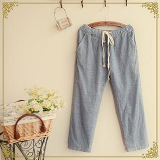 Striped Drawstring Pants