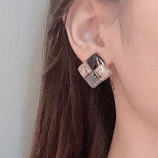 Resin Panel Square Earring