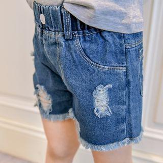 Open Crotch Distressed Denim Jeans