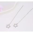 925 Sterling Silver Star Threader Earring Silver - One Size