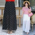 Dotted Maxi A-line Skirt