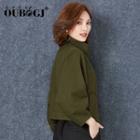 Batwing Stand-collar Knit Jacket