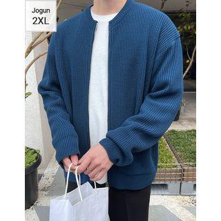 Dual-pocket Reversible-zip Cardigan