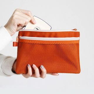 Zipped Mesh Pouch (l)