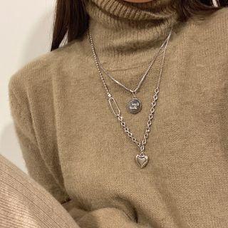 Pendant Necklace / Heart Necklace / Set