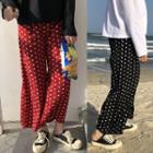 Cropped Dotted Chiffon Pants