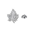 Fashion Elegant Leaf Brooch Silver - One Size