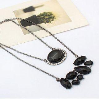 Stone Layered Statement Necklace