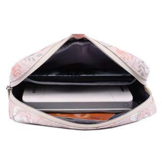 Flower Print Zip Storage Pouch Gs411 - Pink - One Size