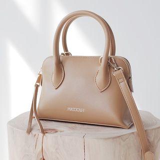 Faux-leather Crossbody Bag Almond - One Size