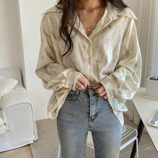 Drop-shoulder Dyed Shirt