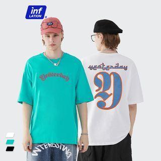 Gothic-lettering Loose T-shirt