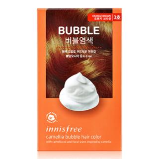 Innisfree - Camelia Bubble Hair Color (#3 Orange Brown) : 1. Colorant 30ml + 2. Oxidizing Agent 60g + 3. Treatment 8ml + Serum 8ml