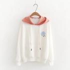 Two-tone Hoodie White - One Size