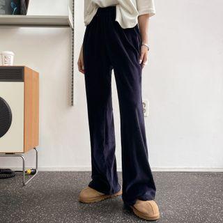 Velvet Boot-cut Sweatpants