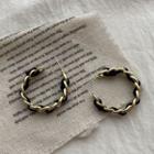 Chain Drop Earring 1 Pair - Black & Gold - One Size