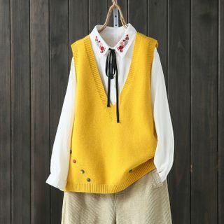 V-neck Vest Knit