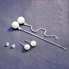 S925 Silver Faux-pearl Drop Earring