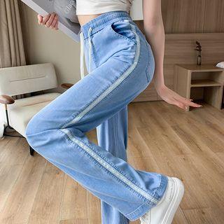 High-waist Loose-fit Drawstring Pants