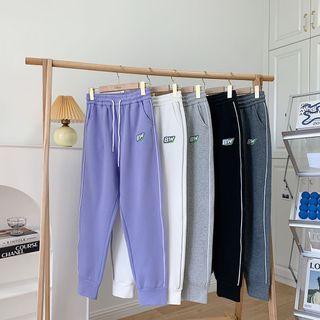 Drawstring Logo Fleece-lined Sweatpants