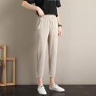 Plain Shift Cropped Pants