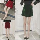 Plain Velvet Skort