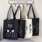 Embroidered Canvas Tote Bag (various Designs)