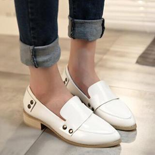 Studded Pointy Loafers