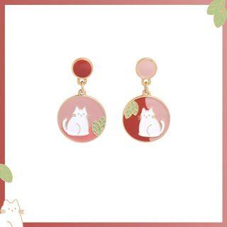 Cat Asymmetrical Alloy Dangle Earring