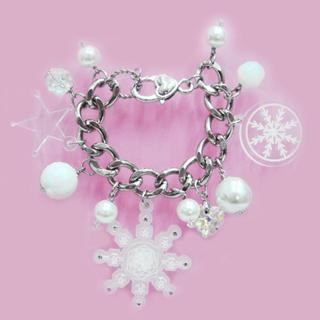Sweet&co. White Snow Flurry Starlight Swarovski Crystal Bracelet