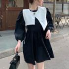 Long-sleeve Mini A-line Dress / Vest