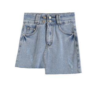 Asymmetcal Denim Skirt